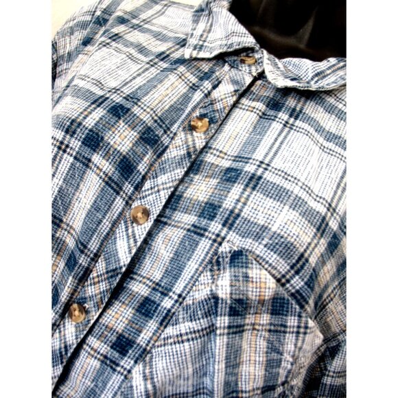 Maurice's  Blue&White Plaid Embellished,L/S Shirt Size 2X - Picture 9 of 13